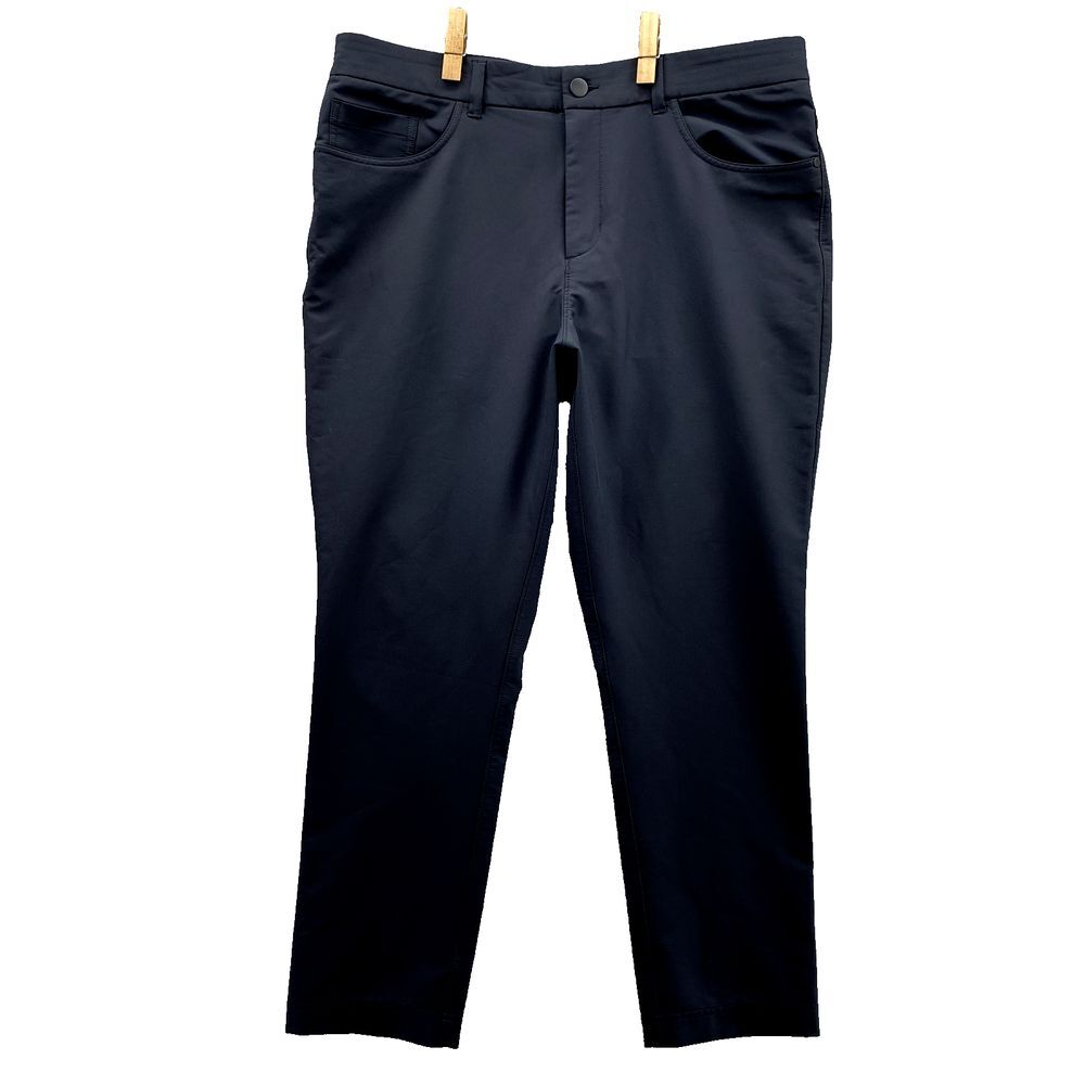 Panama Jack Pants Men 38x29* Black Tech Chino Golf Commuter Preppy Office Travel